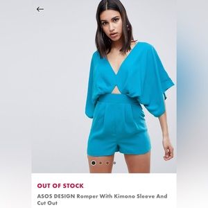 NWOT ASOS Kimono Sleeve Romper With Cutout